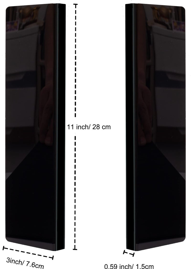 YOCOOLFUN 2 Pack Black Computer Monitor Memo Board for No Edge Monitors Monitor Sticky Note Holder Computer Monitor Message Board Top Mount Left and Right - Image 5